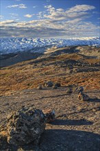 View of the Greenland ice sheet, sunny, Kangerlussuaq, Greenland, North America