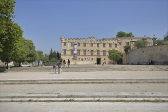 Musée du Petit Palais, Museum, Stairs, People, Place du Palais, Avignon, Vaucluse, Provence,