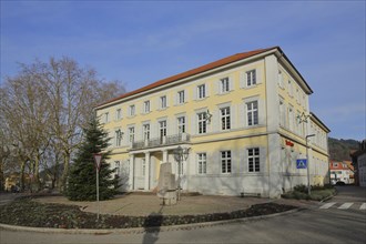 Fürstenberger Hof built in 1902, former bathing hotel and today's savings bank, Haslach, Kinzigtal,