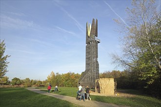 Regional park tower at the portal of the RhineMain Regional Park, Rhine, Main, Weilbach, Flörsheim,