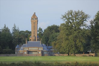 Jachthuis Sint Hubertus built in 1915, hunting lodge with tower, De Hoge Veluwe National Park,