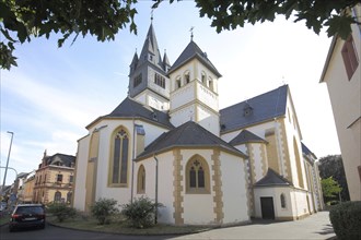 Late Romanesque St Martin's Church, Lahnstein, Rhineland-Palatinate, Upper Middle Rhine Valley,