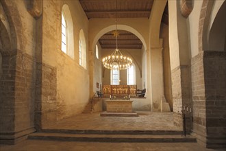 Chancel of the Romanesque monastery church Drübeck, interior view, monastery, Drübeck, Harz, Lower