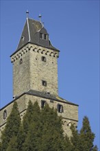 Tower of Kronberg Castle built in the 13th century, Taunus, Hesse, Germany, Europe