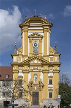 Baroque façade of the town church of St John the Baptist, Gustav-Adolf-Platz 3, Kitzingen, Lower