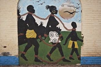 Mural deco at the Slavery museum (Juffureh, Gambia)