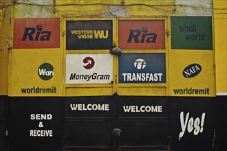 Entrance of a money transfer office (Serekunda, Gambia)