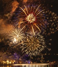 Fireworks, lake, lake festival, Zell am See, Pinzgau