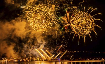 Fireworks, lake, lake festival, Zell am See, Pinzgau