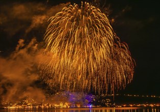 Fireworks, lake, lake festival, Zell am See, Pinzgau