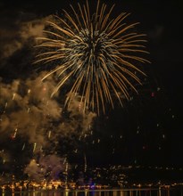 Fireworks, lake, lake festival, Zell am See, Pinzgau