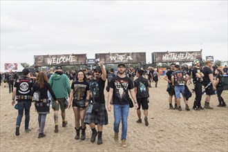 Entrance area at the Wacken Open Air in Wacken. The traditional metal festival will take place from