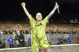 Stumpen (Gero Ivers), singer of the Berlin band Knorkator, at the Wacken Open Air in Wacken. The