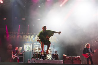 Stumpen (Gero Ivers), singer of the Berlin band Knorkator, at the Wacken Open Air in Wacken. The