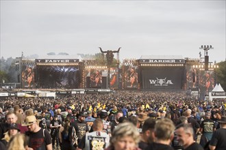 Main stages for the evening mood at the Wacken Open Air in Wacken. The traditional metal festival