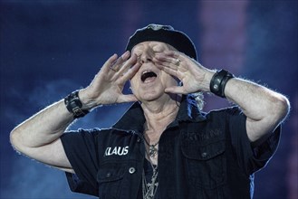 Singer Klaus Meine from the band Scorpions at the Wacken Open Air in Wacken. The traditional metal