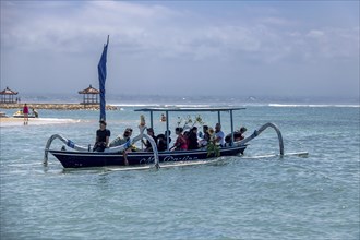 Ceremony on the beach. Religious ceremony of the Hindu faith on the beach of Sanur, Bali,