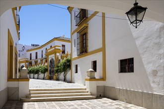 Typical house façade, near the bullring, Plaza de Toros de la Real Maestranza de Caballeria,