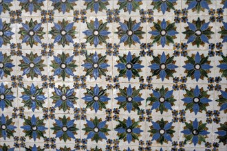 Azulejo, colourful ceramic tiles, Seville, Andalusia, Spain, Europe