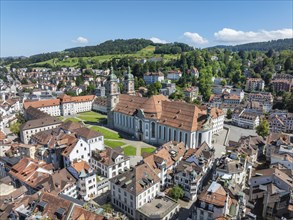 The historic old town of St. Gallen with the monastery quarter and the cathedral, collegiate church