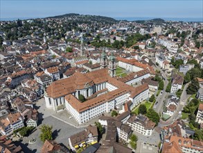 The historic old town of St. Gallen with the monastery quarter and the cathedral, collegiate church