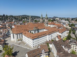 The historic old town of St. Gallen with the monastery quarter and the cathedral, collegiate church