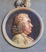 Antoine Deparcieux, 1703 to 1768, French mathematician. From an 18th century engraving, Historical,