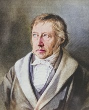 Georg Wilhelm Friedrich Hegel, 1770 to 1831, German philosopher, Historical, digitally restored