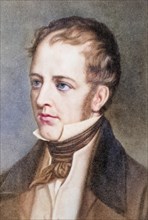 Captain Frederick Marryat 1792 to 1848, English writer, Historical, digitally restored reproduction