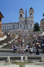 1723, built, Spanish Steps, Scalinata di Trinita dei Monti, Piazza di Spagna, Rome, Lazio, Italy,