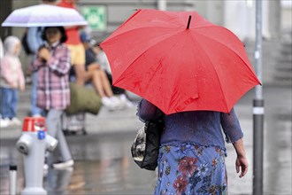 Woman with umbrella