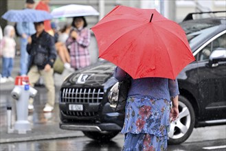 Woman with umbrella