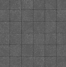 A grid of textured gray concrete tiles forming a rough, patterned surface