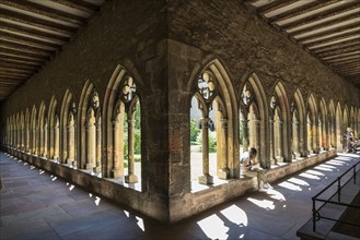 Cloister, Unterlinden Museum, Musée Unterlinden, Colmar, Alsace, France, Europe