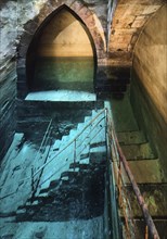 According to the inscription, the historic mikvah was built in 1260, the shaft is 25 metres deep