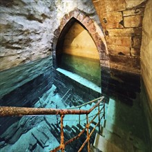 According to the inscription, the historic mikvah was built in 1260, the shaft is 25 metres deep