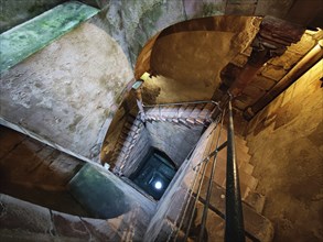 According to the inscription, the historic mikvah was built in 1260, the shaft is 25 metres deep