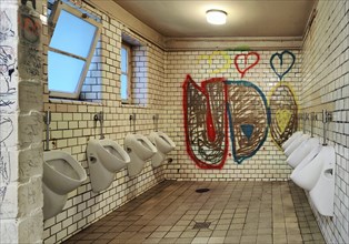 Public men's toilet at the town hall, interior view, Bochum, Ruhr area, North Rhine-Westphalia,