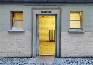 Public men's toilet at the town hall, Bochum, Ruhr area, North Rhine-Westphalia, Germany, Europe