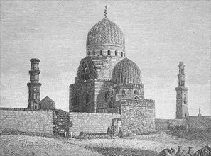 The Tombs of the Caliphs near Cairo around 1890, Egypt, Historical, digitally restored reproduction