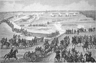 On the artillery firing range, firing exercises of the mounted and field artillery, manoeuvres