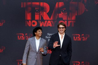 M. Night Shyamalan and Josh Hartnett at the German premiere of Trap, No Way Out at the Zoo Palast