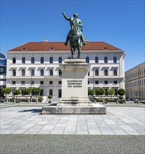 Equestrian statue of Elector Maximilian I on Wittelsbacherplatz, Old Town, Munich, Upper Bavaria,