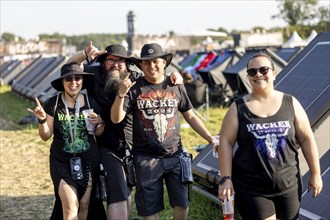 Festival visitors at the Wacken Open Air in Wacken. The traditional metal festival will take place