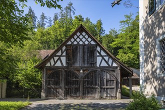 Old barn and tool shed, half-timbered building, Ittingen Charterhouse, Warth-Weiningen near