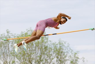 Leo Neugebauer, German decathlete and Paris 2024 Olympic participant, during a triple competition