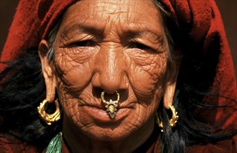 Portrait of a woman in Nepal