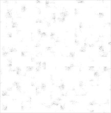 An abstract image featuring black dots scattered randomly across a white background, creating a