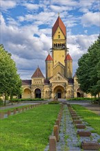 Grove of Honour and Crematorium, Leipzig South Cemetery, Leipzig, Saxony, Germany, Europe