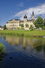 Neoclassical Lower Castle and St Mary's Evangelical-Lutheran Town Church on the River Weisse